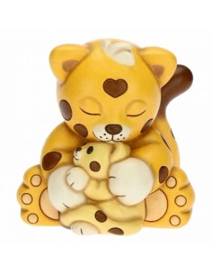 THUN Coppia Mamma e Cucciolo Leopardo