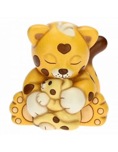 THUN Coppia Mamma e Cucciolo Leopardo