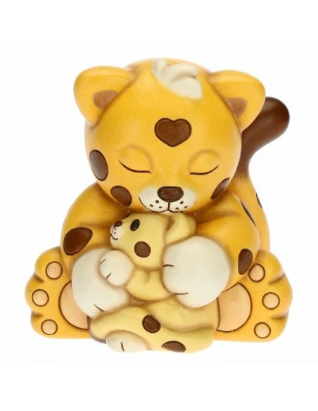 THUN Coppia Mamma e Cucciolo Leopardo