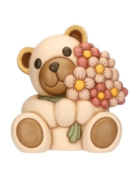THUN Teddy con Mazzo di fiori 40 cm
