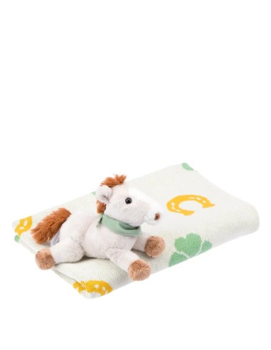 THUN Gioco Set Coperta Tricot e peluche cavallo