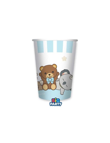 Big Party bicchieri teddy end friends celesti pz 6