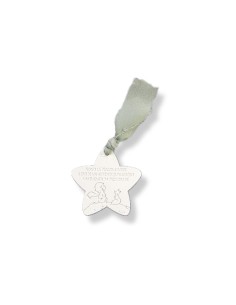 Gessetto Piccolo Principe con frase e nastrino da personalizzare diam. 5 cm