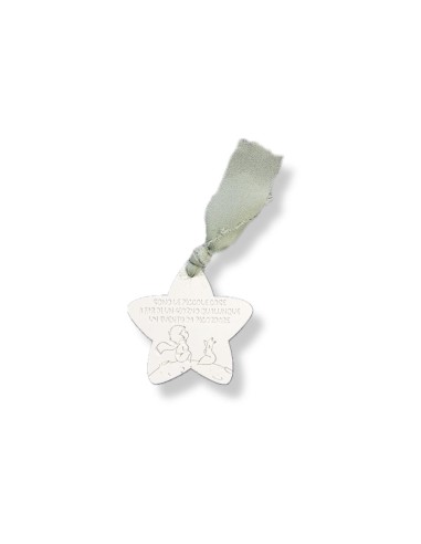 Gessetto Piccolo Principe con frase e nastrino da personalizzare diam. 5 cm