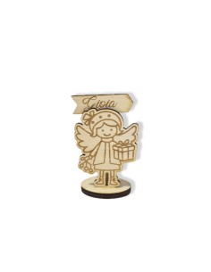 Angioletti in legno personalizzabili h 8cm