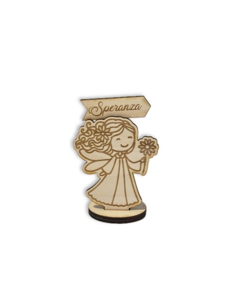 Angioletti in legno personalizzabili h 8cm