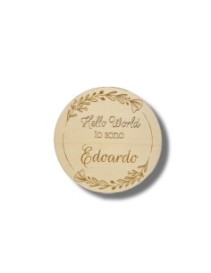 Hello world in legno personalizzabile con nome o frase
