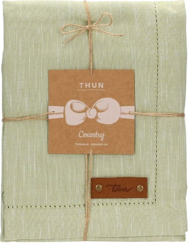 Thun - Tovaglia country green 160x200