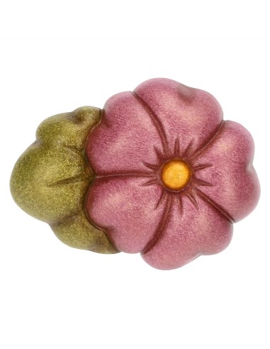 Thun - Magnete con fiore di malva