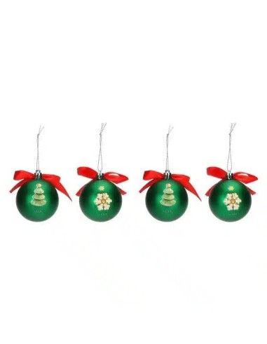 Thun - Set 4 palline natalizie verdi