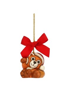 Thun - Addobbo natalazio panda rosso piccolo