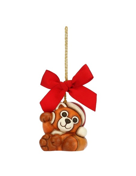 Thun - Addobbo natalazio panda rosso piccolo