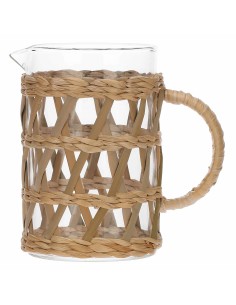 Thun - Caraffa in vetro e rattan