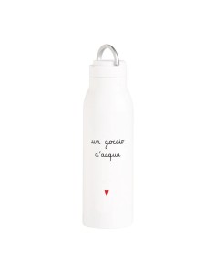 Simple Day Borraccia termica decoro Un goccio d'acqua cuore - 0,5 l - Dim. d 7 x h 23 cm 2