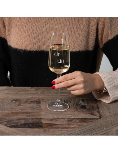 Simple Day Set 2 calici flute decoro Cin Cin