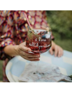 Simple Day Set 2 calici cocktail decoro E' l'ora dell'aperitivo