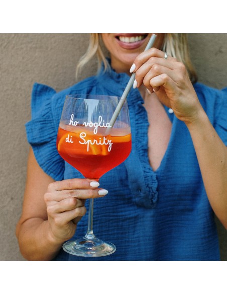 Simple Day  Set 2 calici cocktail decoro Ho voglia di spritz