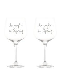 Simple Day  Set 2 calici cocktail decoro Ho voglia di spritz 2