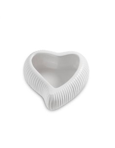 Liko' Bowl a forma di cuore bianca