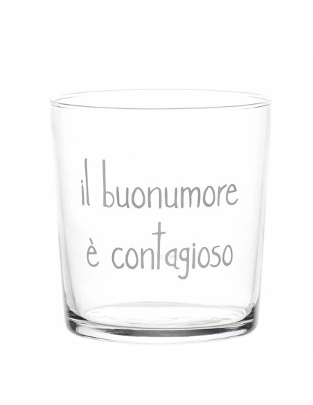 Simple Day set 6 bicchieri i lbuon umore e'contagioso