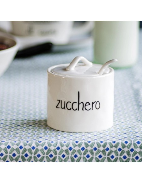 Simple Day Zuccheriera in gres con scritto zucchero