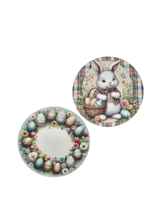 Brandani - Set 2 piatti Mr Rabbit Pasqua melamina