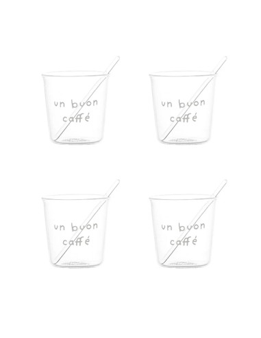 Simple Day set 4 bicchieri un buon caffe'