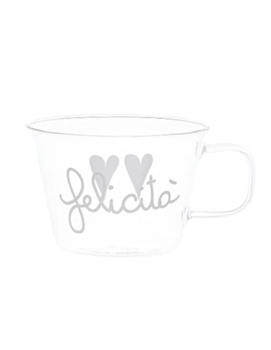 Simple Day  set 2 tazze in vetro Felicita'