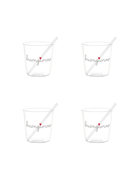 Simple Day set 4 bicchieri espresso buongiorno
