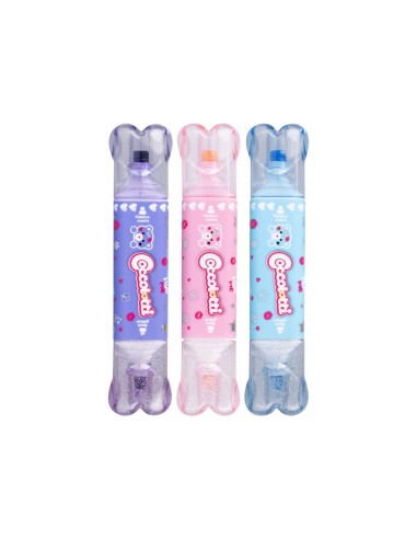 Colourbook - Set 3 evidenziatori glitte Coccolotti