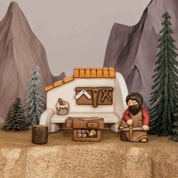Thun Set tavolo falegnameria in ceramica Presepe Classico