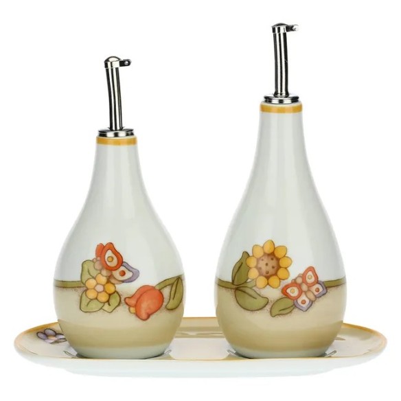 Thun Set Olio e aceto Country con vassoietto