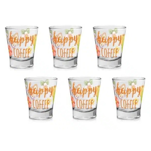 Thun Set 6 tazzine per caffè Happy Country