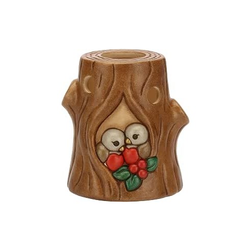 Thun Porta Tealight Tronco e Pettirosso