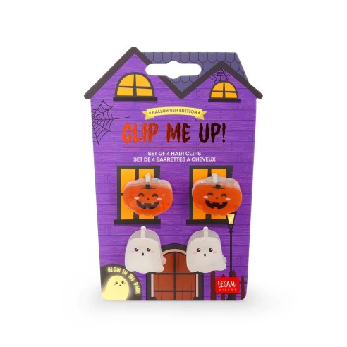 Legami - Set di 4 Mini Mollette per Capelli Halloween - Clip Me Up!