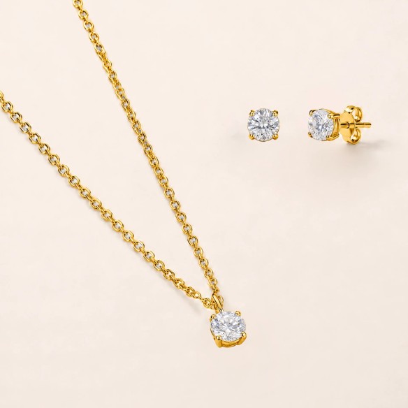Collana e orecchini  in acciaio Niha Jewels