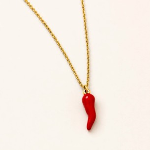 Collana Cornetto  in acciaio- Niah Jewels