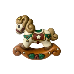 Thun Cavallo a dondolo in ceramica grande