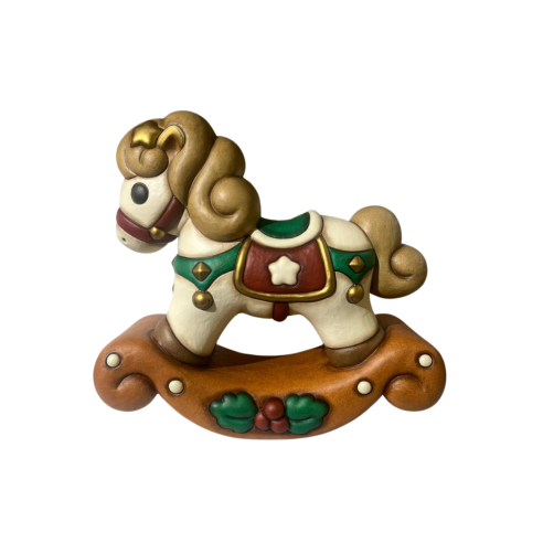Thun Cavallo a dondolo in ceramica grande