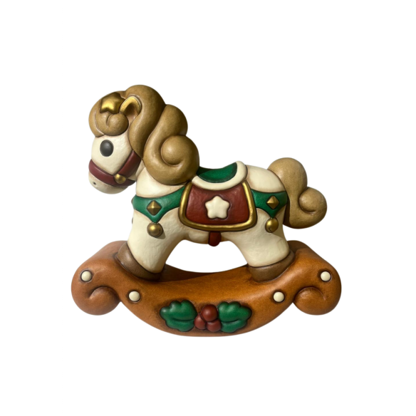 Thun Cavallo a dondolo in ceramica grande