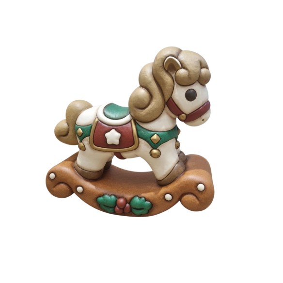 Thun Cavallo a dondolo in ceramica grande
