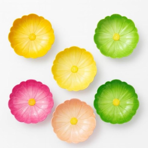 Brandani -  set 6 Ciotole  fiore colori assortiti in melamina