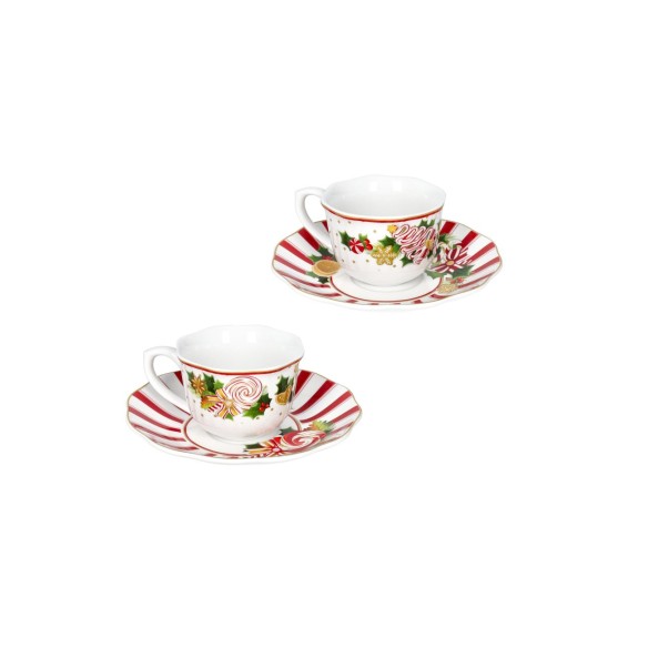 Brandani | Set di 2 tazzine da caffè con piattino, collezione "Le Chicche"