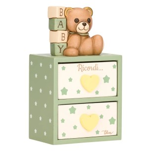 Thun Mini Cassettiera con Teddy in ceramica 2