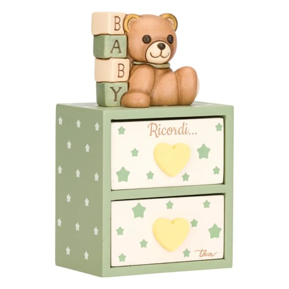 Thun Mini Cassettiera con Teddy in ceramica