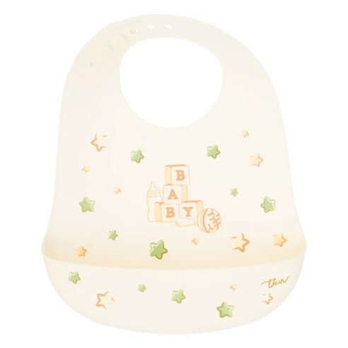 Thun Bavaglino in silicone con tasca raccoglipappa