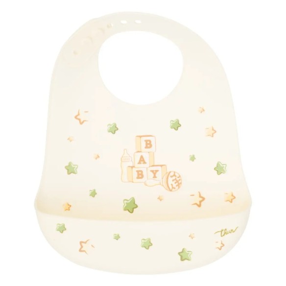 Thun Bavaglino in silicone con tasca raccoglipappa