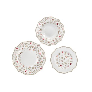 Brandani - Tavola 18 PZ Treschic New Bone China