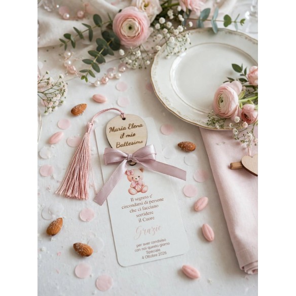 Segnalibro palloncino personalizzato con cartoncino