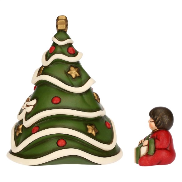 Thun Set Albero di Natale e bimbo in ceramica